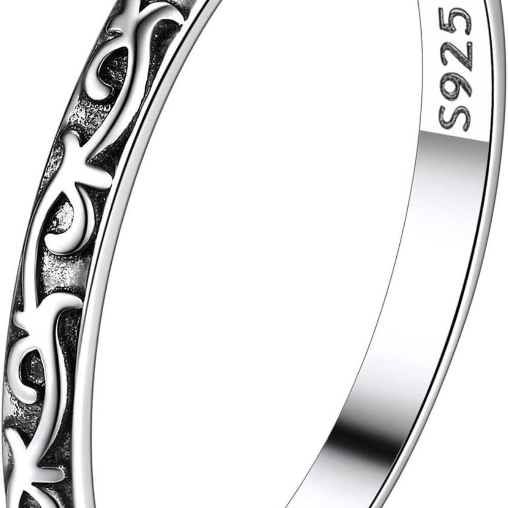 Sterling Silver Celtic Knot Eternity Ring 2mm Stylish Gift For Women